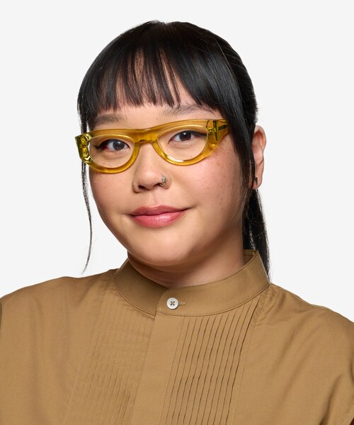 Miro Clear Yellow AcetateEyeglass Frames for Women from EyeBuyDirect
