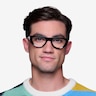 Miro Black White AcetateEyeglass Frames for Men from EyeBuyDirect