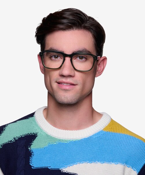 Carrington Clear Green AcetateEyeglass Frames for Men from EyeBuyDirect