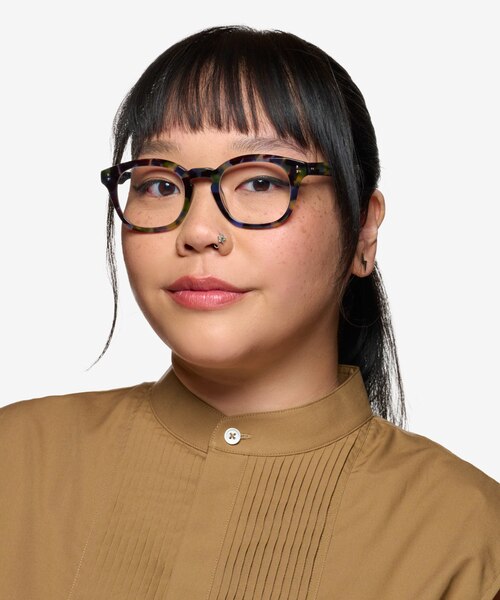 Duchamp Blue Tortoise AcetateEyeglass Frames for Women from EyeBuyDirect