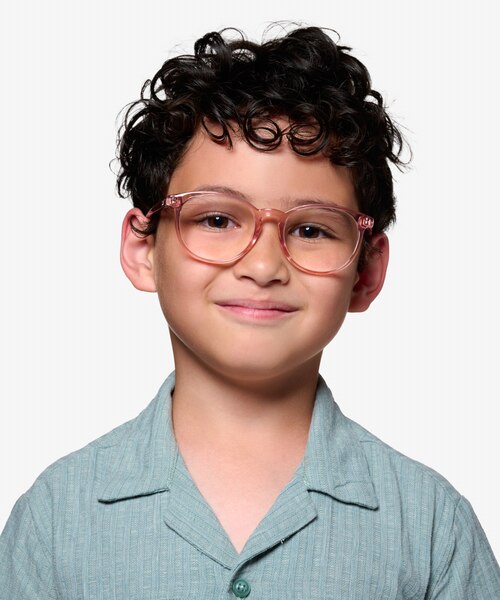 Bubbles Clear Pink PlasticEyeglass Frames for Men from EyeBuyDirect