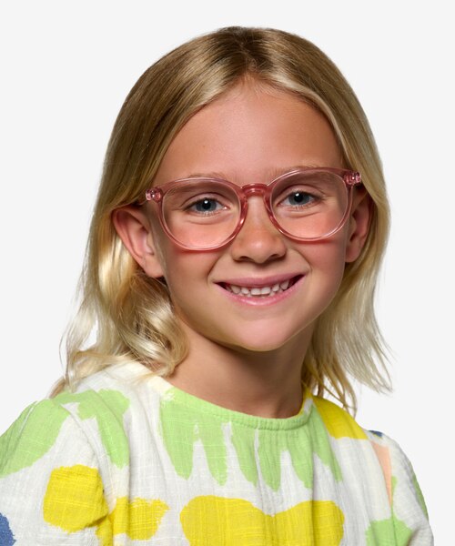 Bubbles Clear Pink PlasticEyeglass Frames for Women from EyeBuyDirect