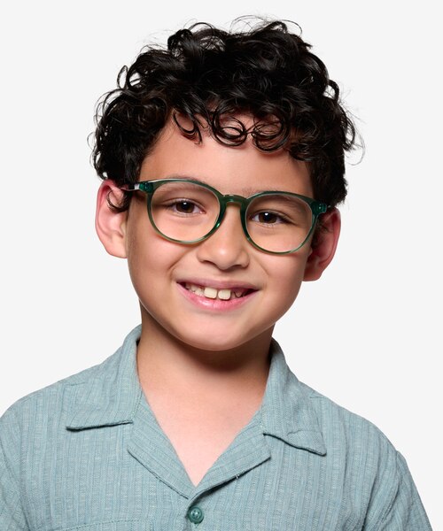 Bubbles Clear Green PlasticEyeglass Frames for Men from EyeBuyDirect