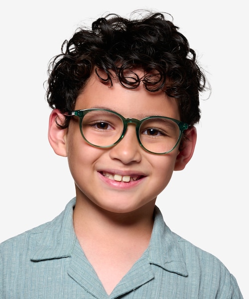 Bubbles Clear Green PlasticEyeglass Frames for Men from EyeBuyDirect