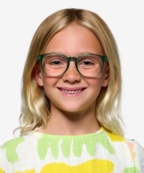 Bubbles Clear Green PlasticEyeglass Frames for Women from EyeBuyDirect