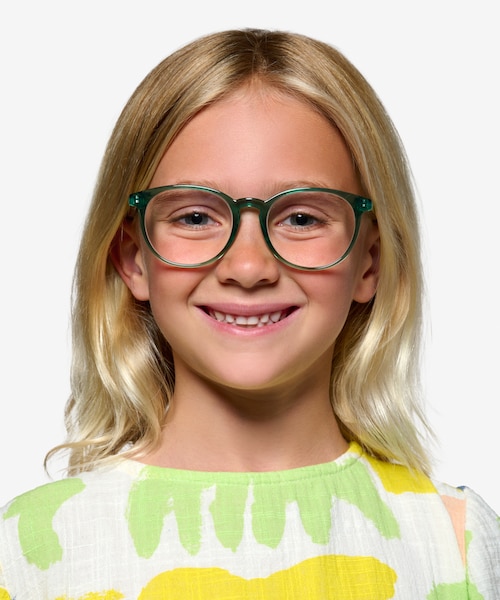 Bubbles Clear Green PlasticEyeglass Frames for Women from EyeBuyDirect