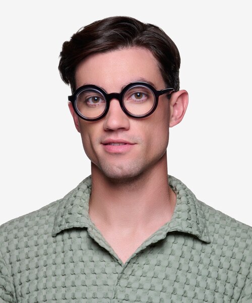 Ruckus Black Clear Gray AcetateEyeglass Frames for Men from EyeBuyDirect
