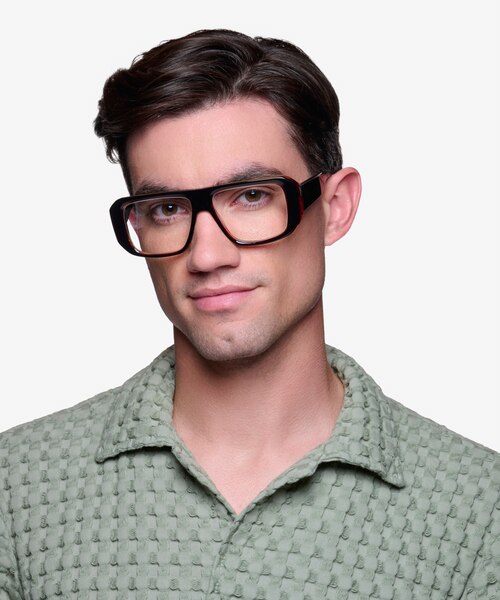 Risk Black Tortoise AcetateEyeglass Frames for Men from EyeBuyDirect