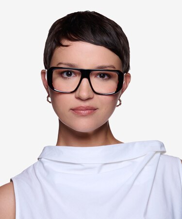 Black Tortoise Risk -  Acetate Eyeglasses