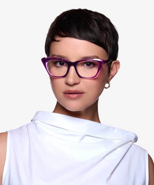 Havoc Clear Purple AcetateEyeglass Frames for Women from EyeBuyDirect