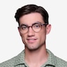 Vex Clear Brown Blue AcetateEyeglass Frames for Men from EyeBuyDirect