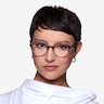 Vex Clear Brown Blue AcetateEyeglass Frames for Women from EyeBuyDirect