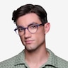 Vex Clear Purple Blue AcetateEyeglass Frames for Men from EyeBuyDirect