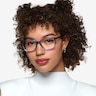 Hepburn Clear Blue AcetateEyeglass Frames for Women from EyeBuyDirect