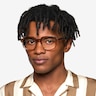 Gaston Clear Brown AcetateEyeglass Frames for Men from EyeBuyDirect