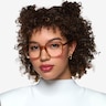 Gaston Clear Brown AcetateEyeglass Frames for Women from EyeBuyDirect
