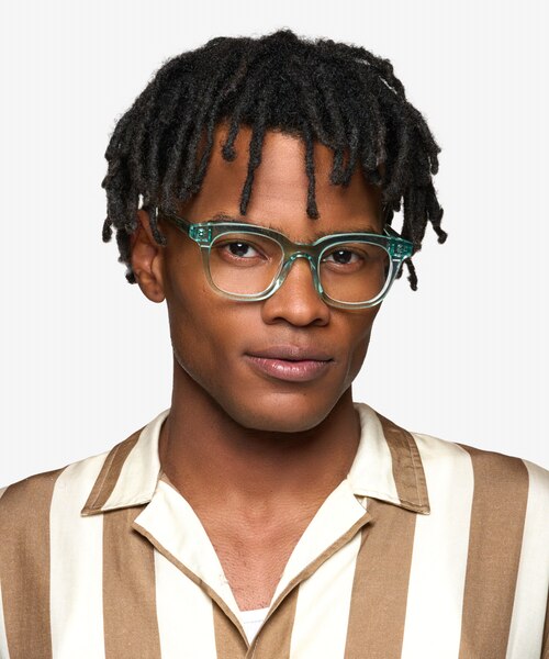 Romy Clear Green AcetateEyeglass Frames for Men from EyeBuyDirect