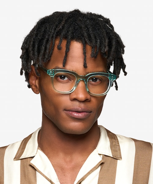 Romy Clear Green AcetateEyeglass Frames for Men from EyeBuyDirect