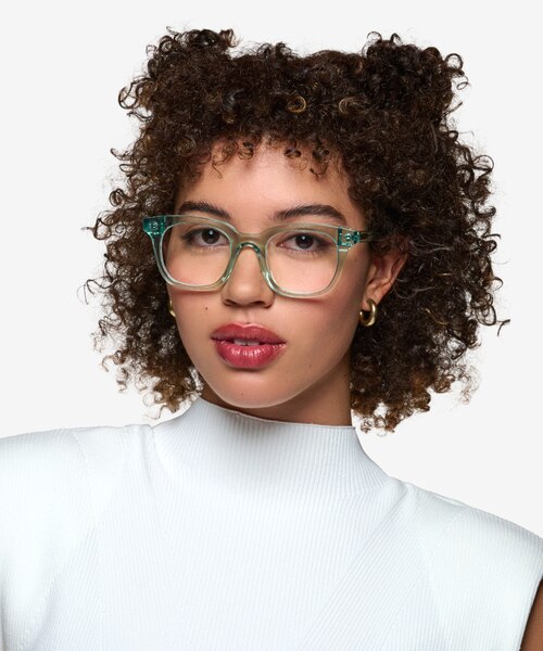 Romy Clear Green AcetateEyeglass Frames for Women from EyeBuyDirect