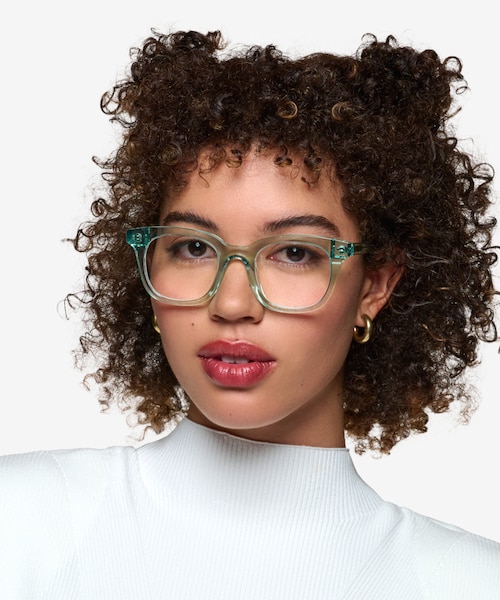 Romy Clear Green AcetateEyeglass Frames for Women from EyeBuyDirect