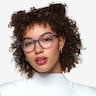 Lit Clear Blue AcetateEyeglass Frames for Women from EyeBuyDirect