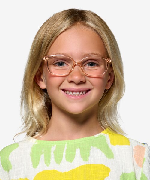Ferb Clear Champagne PlasticEyeglass Frames for Women from EyeBuyDirect