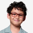 Zippy Shiny Clear Red PlasticEyeglass Frames for Men from EyeBuyDirect
