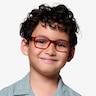 Zippy Shiny Clear Red PlasticEyeglass Frames for Men from EyeBuyDirect