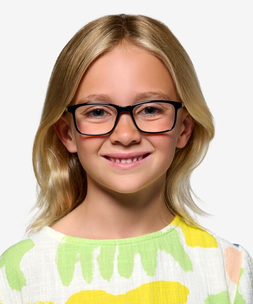 Zippy Shiny Black PlasticEyeglass Frames for Women from EyeBuyDirect