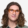 Sunburst Clear Orange PlasticEyeglass Frames for Men from EyeBuyDirect