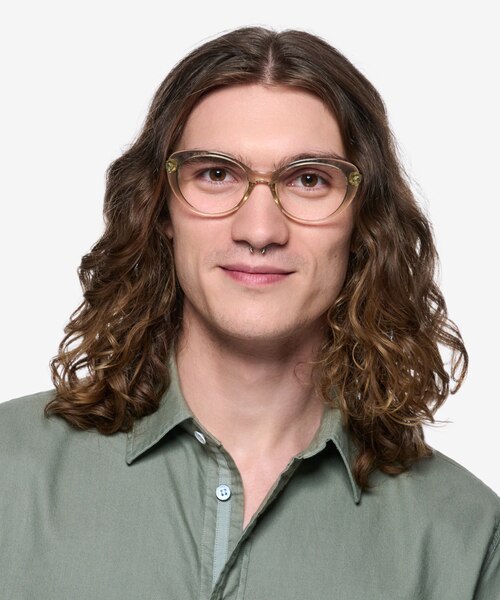 Sunburst Clear Yellow PlasticEyeglass Frames for Men from EyeBuyDirect