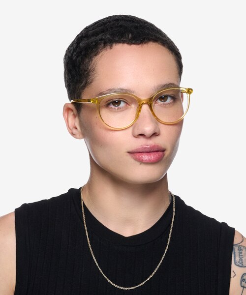 Moonglow Clear Yellow PlasticEyeglass Frames for Women from EyeBuyDirect