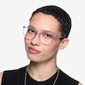 Moonglow Clear Purple PlasticEyeglass Frames for Women from EyeBuyDirect