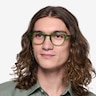 Skydrop Clear Green PlasticEyeglass Frames for Men from EyeBuyDirect