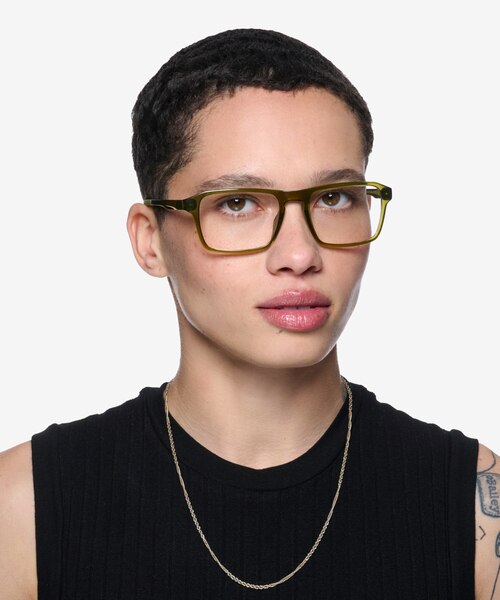Stormwind Clear Green PlasticEyeglass Frames for Women from EyeBuyDirect
