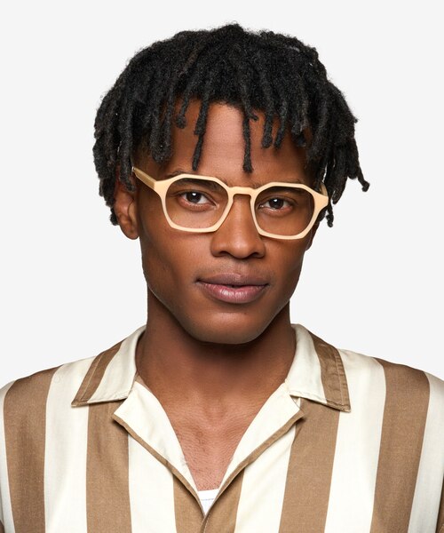 Degree Butter Yellow AcétateMontures de lunettes de vue pour Hommes d'EyeBuyDirect