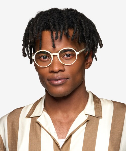 Amaranth Marble White AcetateEyeglass Frames for Men from EyeBuyDirect