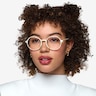 Amaranth Marble White AcetateEyeglass Frames for Women from EyeBuyDirect