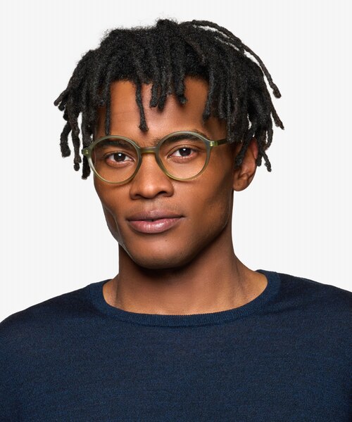 Jamison Matte Clear Green PlasticEyeglass Frames for Men from EyeBuyDirect