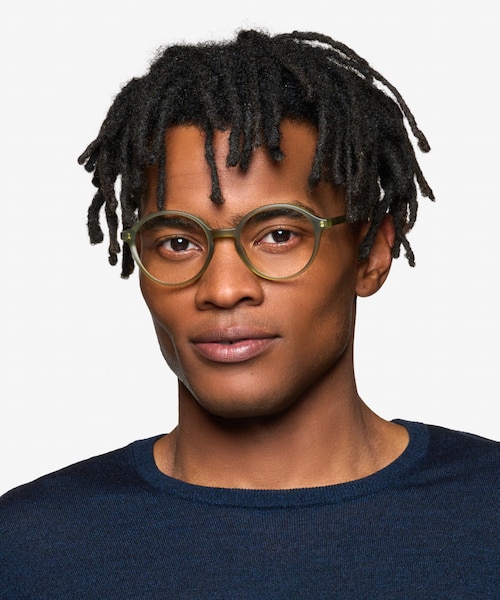 Jamison Matte Clear Green PlasticEyeglass Frames for Men from EyeBuyDirect