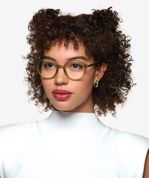 Jamison Matte Clear Green PlasticEyeglass Frames for Women from EyeBuyDirect