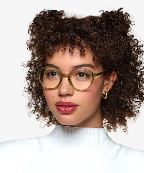 Jamison Matte Clear Green PlasticEyeglass Frames for Women from EyeBuyDirect