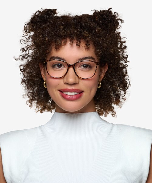 Sloane Light Tortoise PlasticEyeglass Frames for Women from EyeBuyDirect