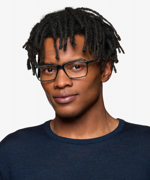 Sterling Shiny Clear Green PlasticEyeglass Frames for Men from EyeBuyDirect