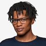 Sterling Shiny Clear Green PlasticEyeglass Frames for Men from EyeBuyDirect