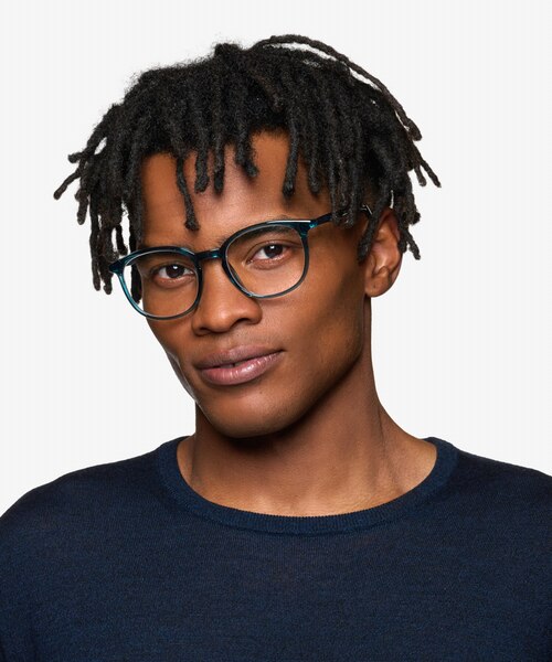 Adler Shiny Clear Green PlasticEyeglass Frames for Men from EyeBuyDirect