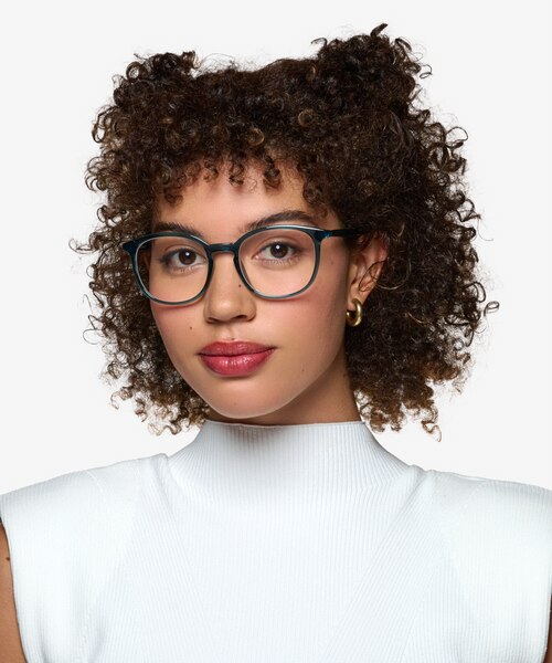 Adler Shiny Clear Green PlasticEyeglass Frames for Women from EyeBuyDirect