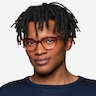 Everly Clear Red PlasticEyeglass Frames for Men from EyeBuyDirect