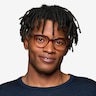 Everly Clear Orange PlasticEyeglass Frames for Men from EyeBuyDirect