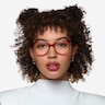 Everly Clear Orange PlasticEyeglass Frames for Women from EyeBuyDirect